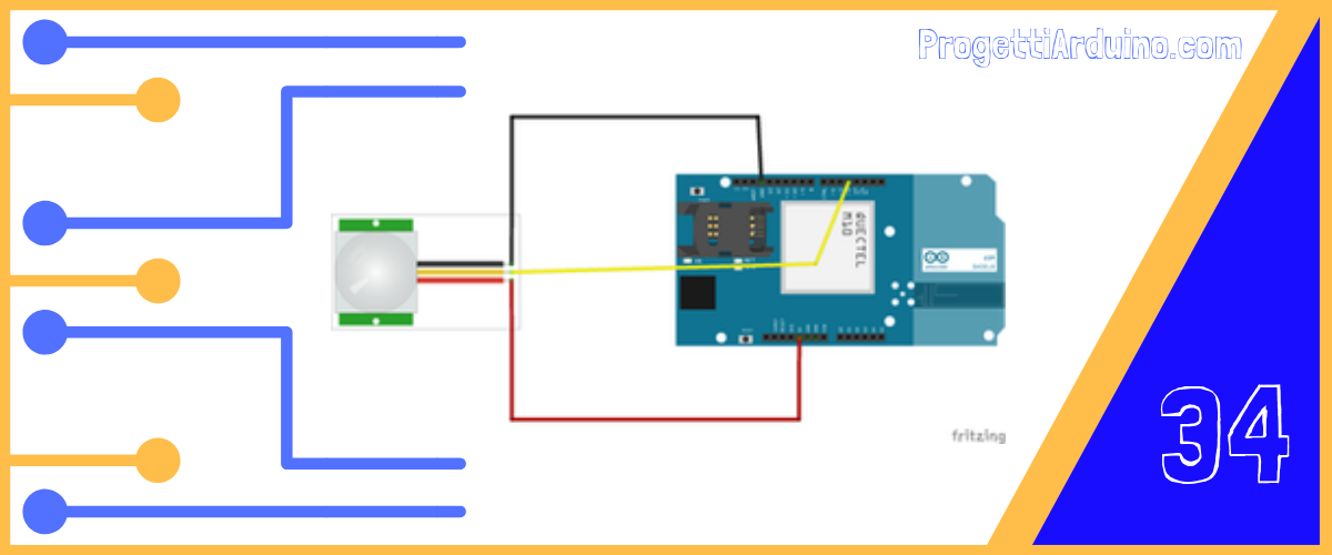 34. Arduino Gsm Shield 2 con sensore PIR (rilevazione di movimento e chiamata) 04/07/2016