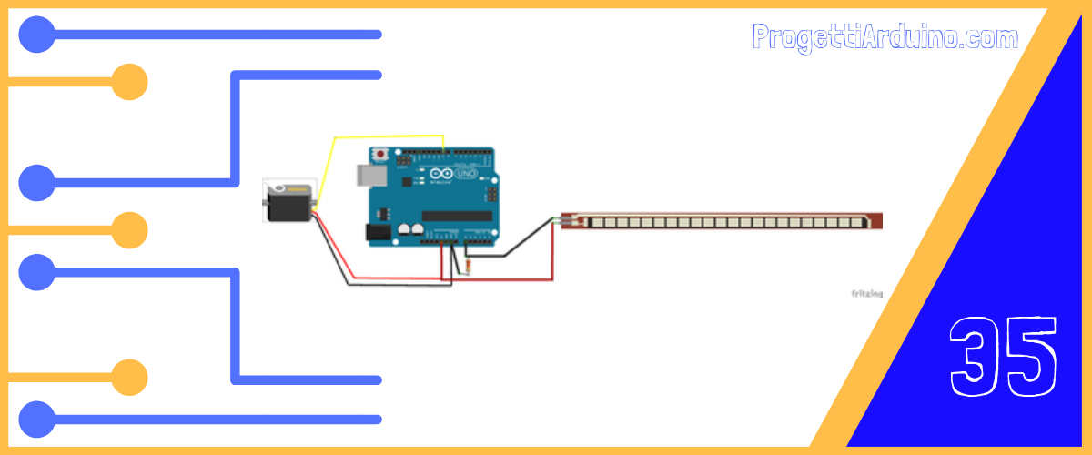 35. Arduino con sensore di flessione (sensor flex) e servomotore 05/07/2016