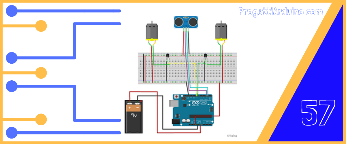57. Arduino e robot evita ostacoli con HC-SR04