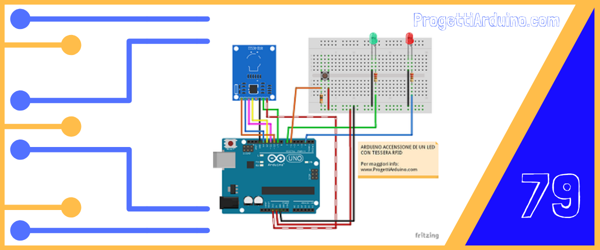 79. Arduino lettore RFID rc522 accensione di un led