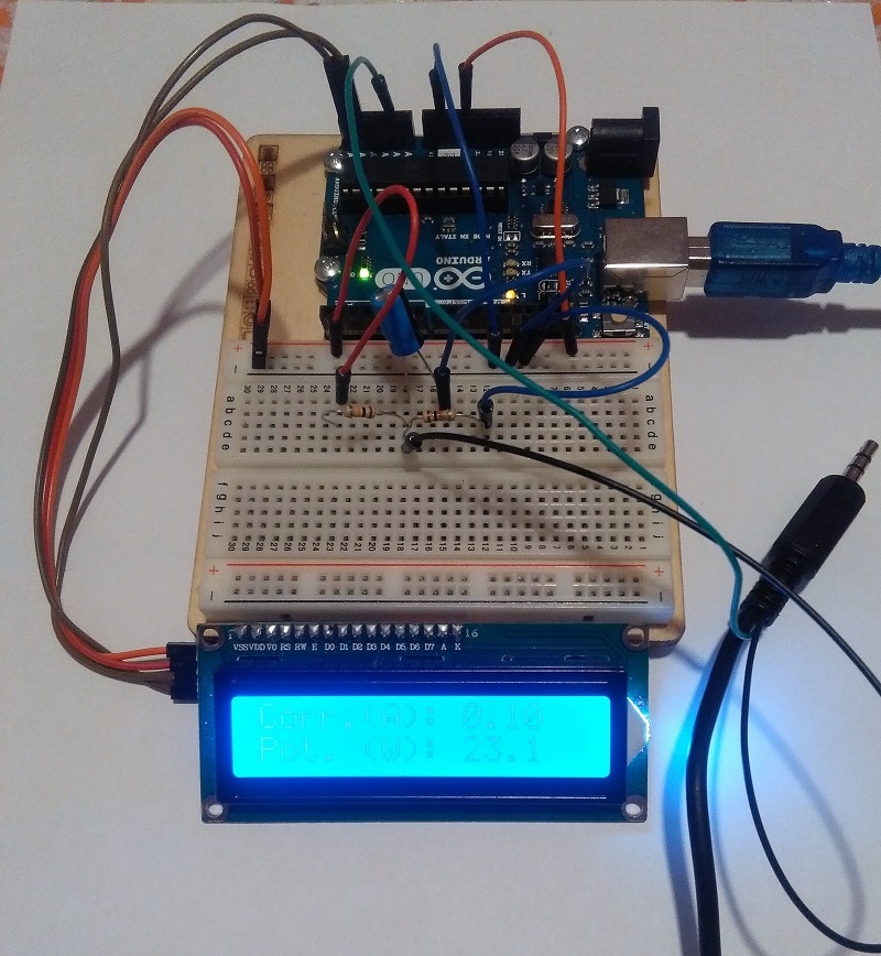 Amperometro Arduino con sensore SCT-013-030