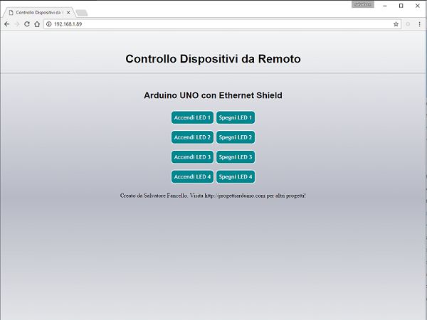 Webserver Arduino Uno Ethernet Shield