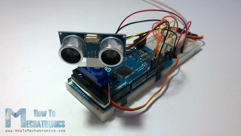 Arduino sonar radar HC-SR04 con servomotore
