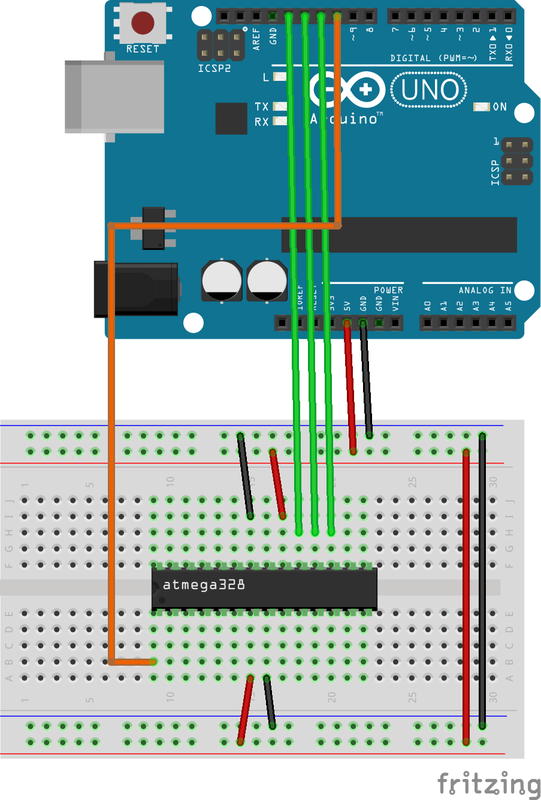 Caricamento bootloader ATmega328 con clock interno