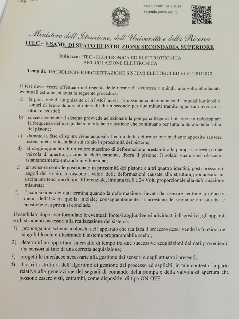 Seconda prova elettronica 2018 traccia pagina 2