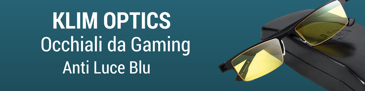 KLIM Optics occhiali gaming filtro luce blu