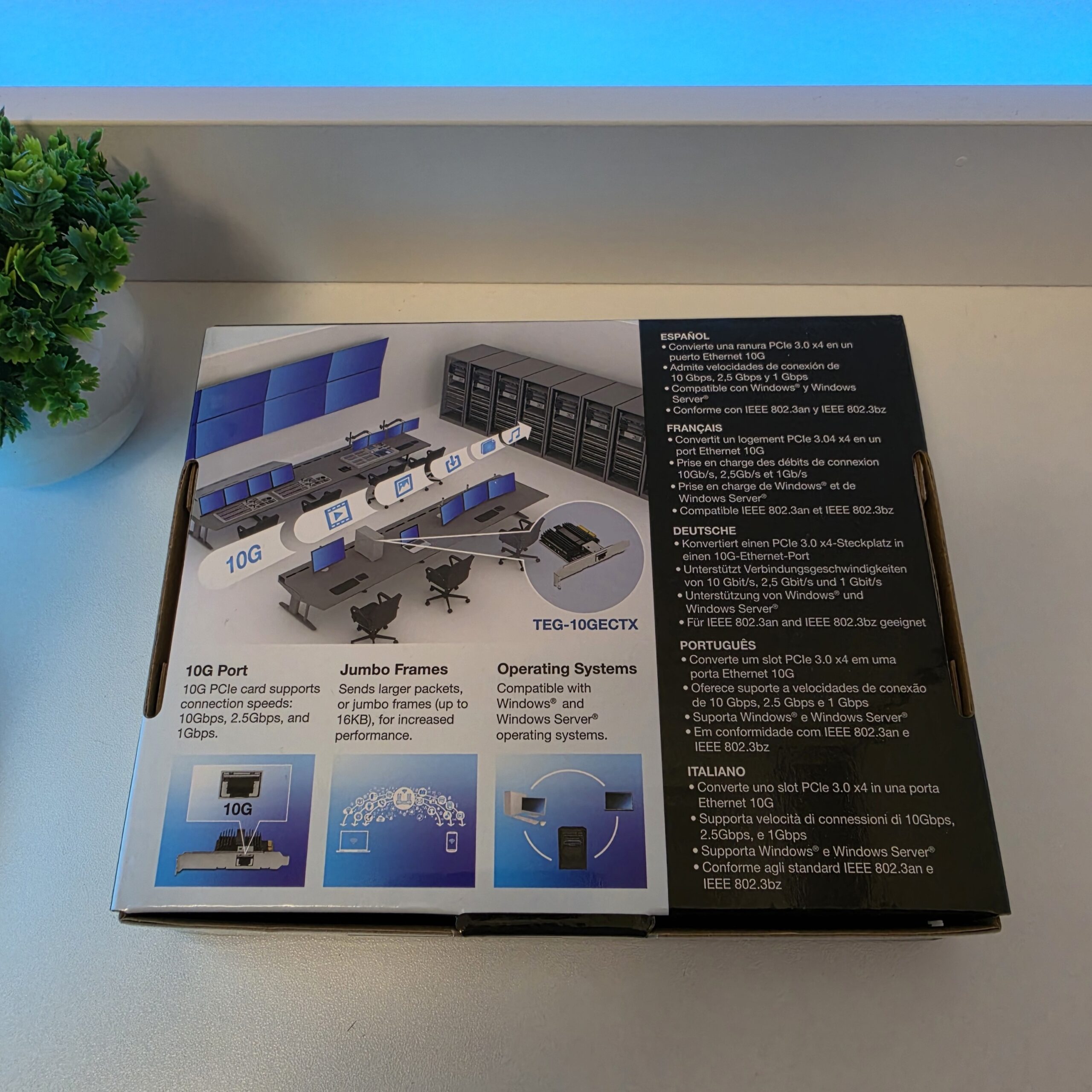 Retro confezione TRENDnet TEG-10GECTX v4.0R
