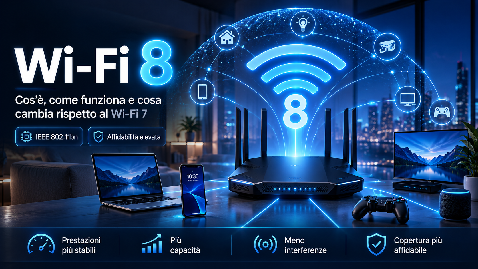 Wi-Fi 8 IEEE 802.11bn: maggiore affidabilità, capacità, copertura e meno interferenze