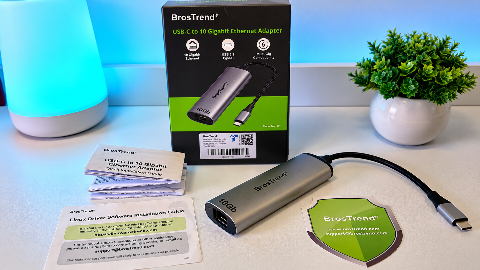 BrosTrend U6 adattatore USB-C 10GbE, recensione e benchmark iPerf3